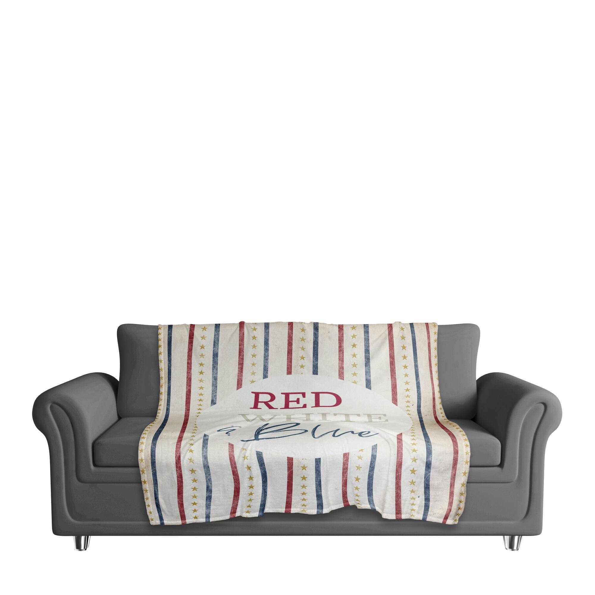 Red, White & Blue Coral Fleece Blanket